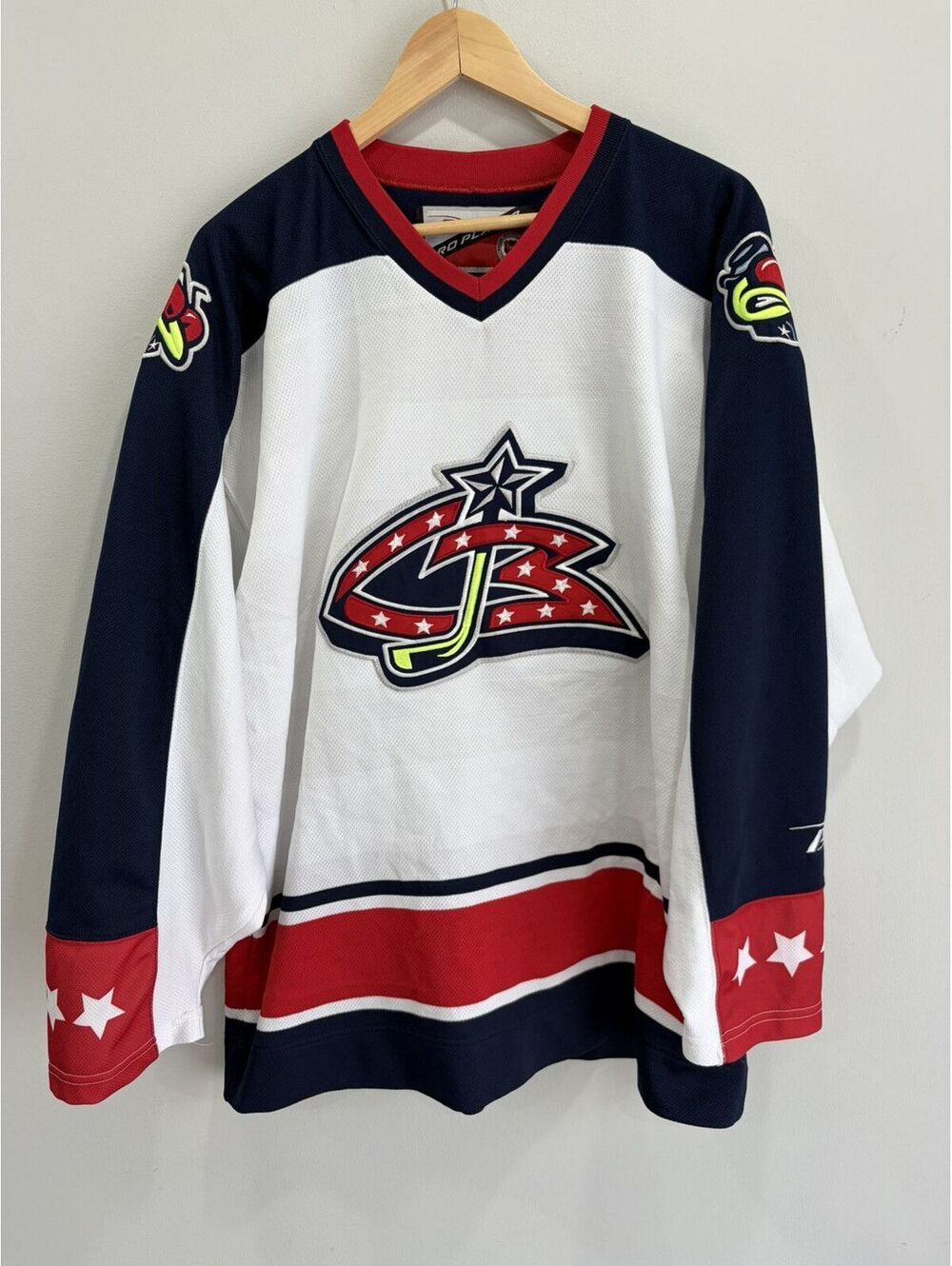 Vintage Columbus Blue Jackets Hockey Jersey pro player